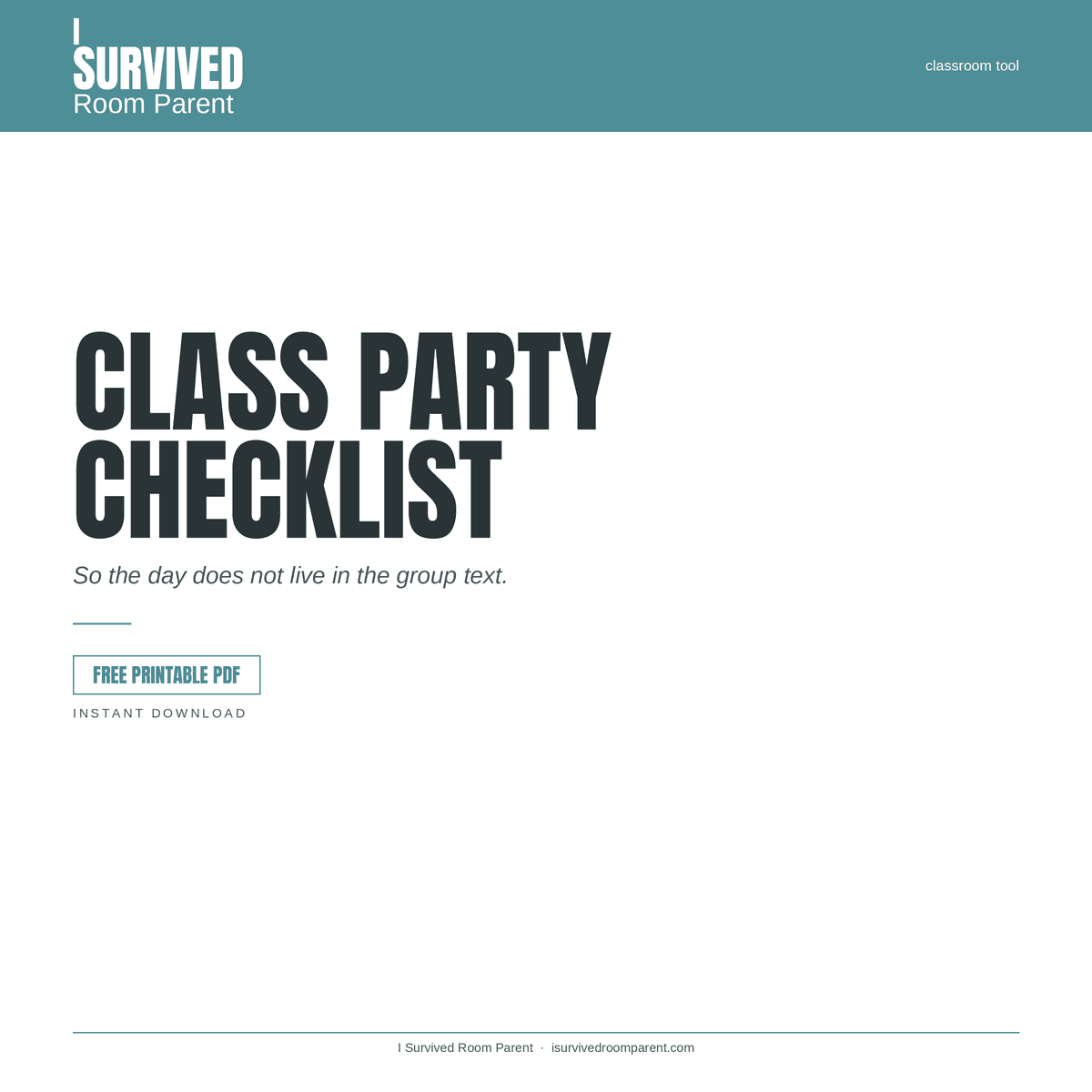 Class Party Checklist